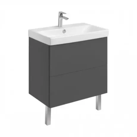Тумба Юнит 70 антрацит, Раковина Адриана 70