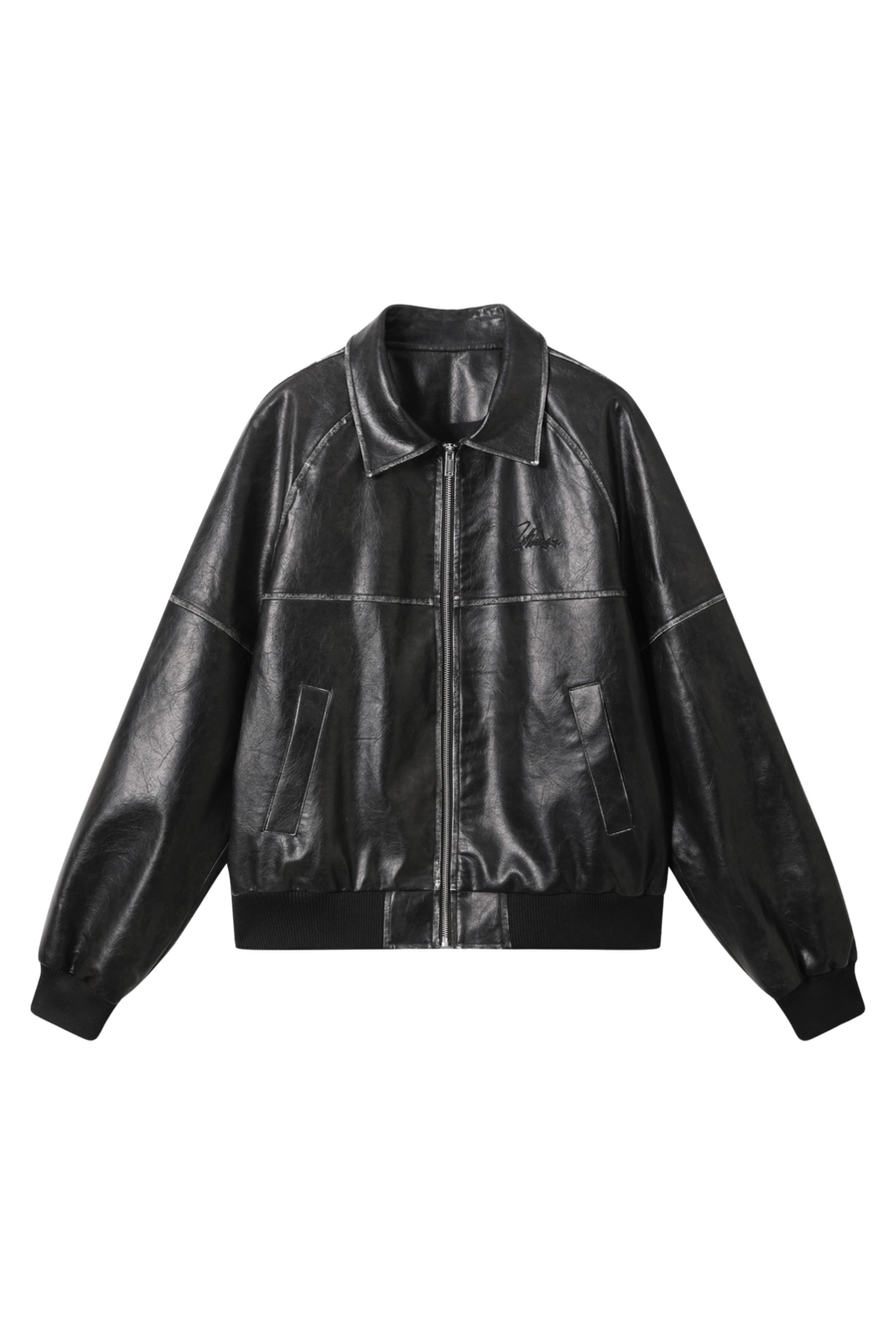 Кожаная куртка DONSMOKE Worn Effect Leather Jacket