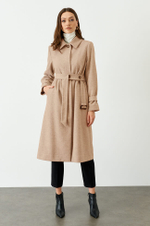 0092 Пальто женское (бежевый)