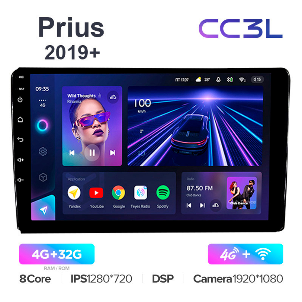 Teyes CC3L 9"для Toyota Prius 2019+