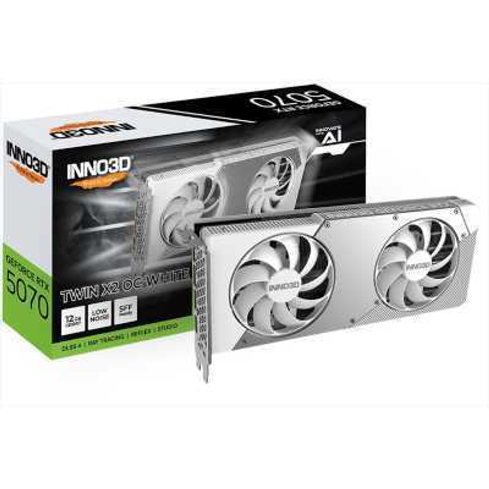 Видеокарта Inno3D nVidia GeForce RTX 5070 Twin X2 OC White 12Gb N50702-12D7X-195064W