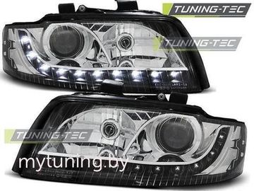 Передние фары black daylight для Audi A4 B6
