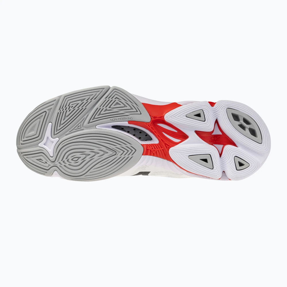 Кроссовки волейбольные Mizuno Wave Lightning Pro Mid white/black/fiery red