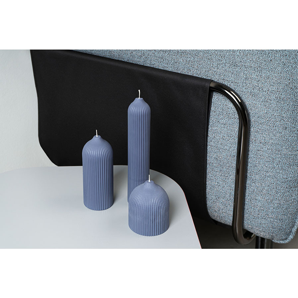 Свеча декоративная синего цвета из коллекции edge, 16,5 см