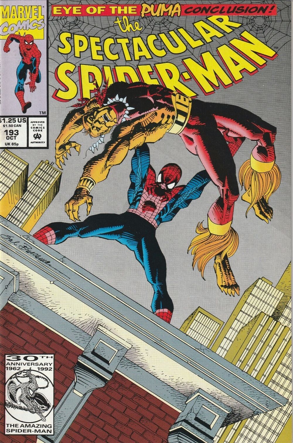 Комикс The Spectacular Spider-Man #191-193 Eye of the puma parts 1-2+1