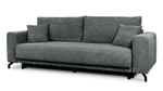 Диван Сенлин Лайт Cilium Grafit 252*103*90 см, Серый Вельвет Еврокнижка Фиеста