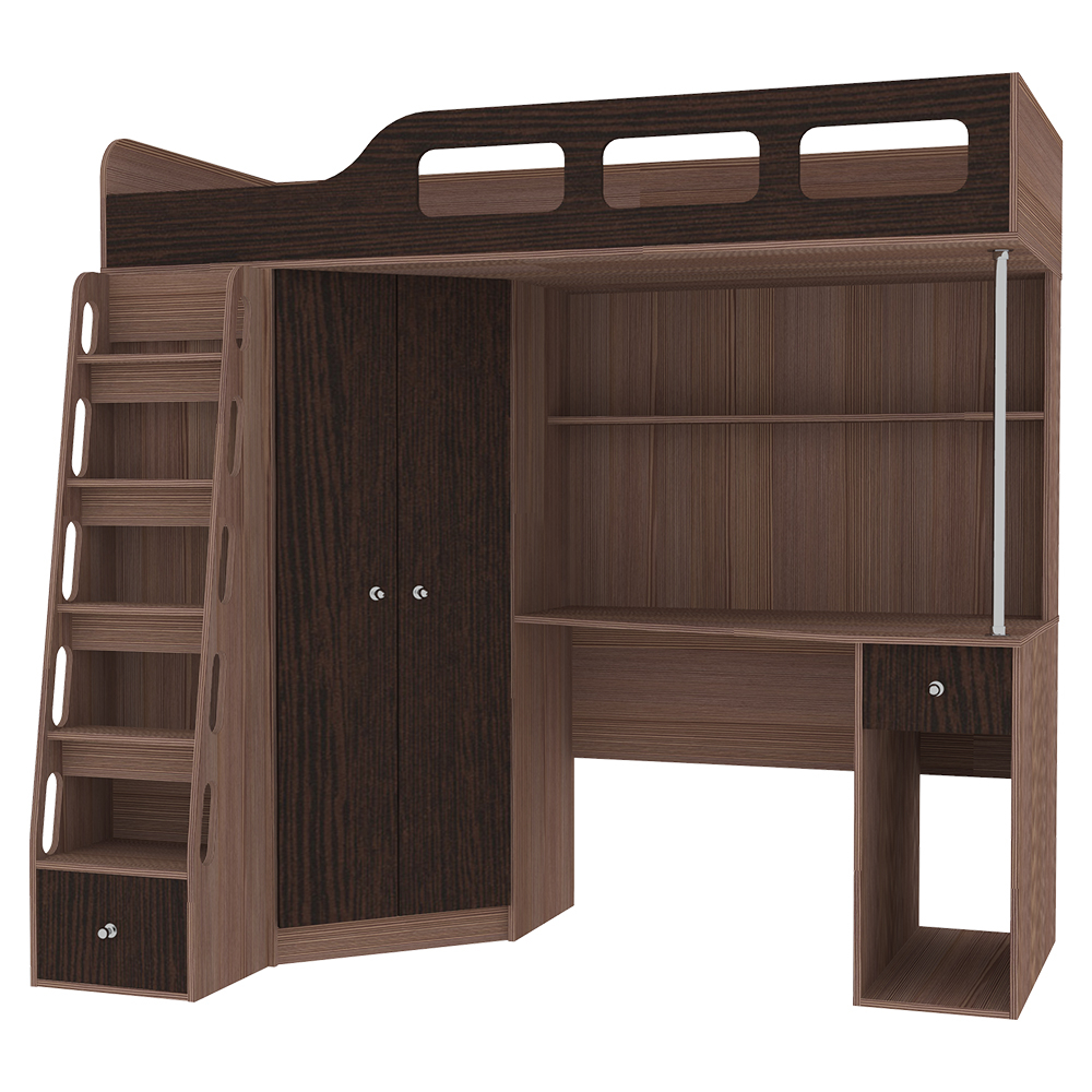 Кровать-чердак КарИВи Астра 7 Бодего Темный Венге