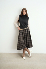 Манишка из кашемира с мериносом цвета графит ПРЕДЗАКАЗ