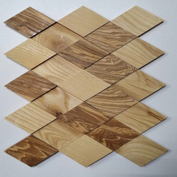 Деревянная мозаика для стен Wood Mosaic Ясень Ромб