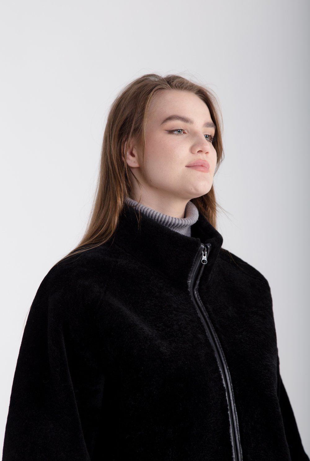 Женский Жилет удлиненный из овчины