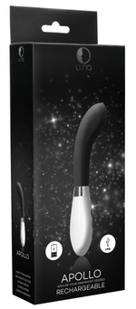 Черный вибратор для точки G Apollo - 21 см. (Цвет: черный)