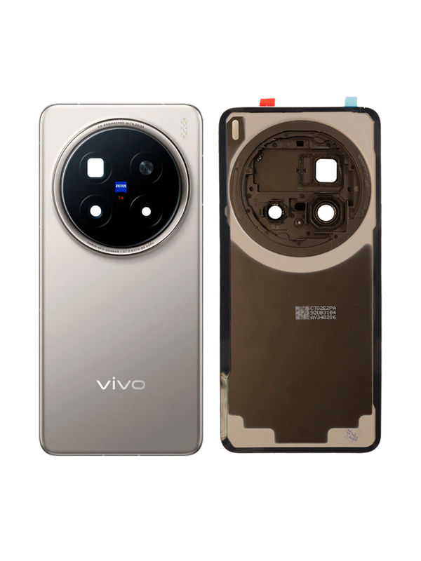 Задняя крышка для Vivo X200 Pro серебряная (Silver) со стеклом камеры