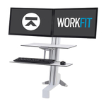 Крепление Ergotron WorkFit-S настольное на два монитора (33-349-200 / 33-349-211), Белый