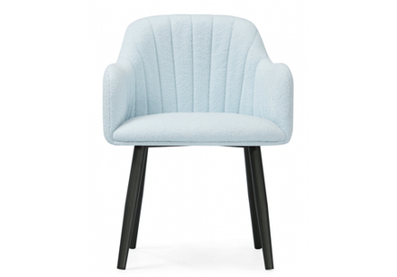 Стул на металлокаркасе Woodville Халли lamb 17, черный, ножки черные