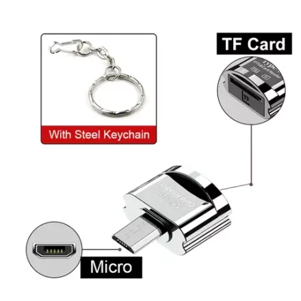 Картридер OTG MicroUSB--гнUSB метеллический