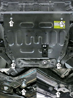 Защита двигателя и кпп для DFSK Fengon Ix7 Motodor.78610