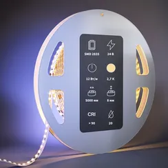 Светодиодная лента Ультра 24В 2835 12Вт/м 2700К 5м IP 20 201099 Led Strip 201099