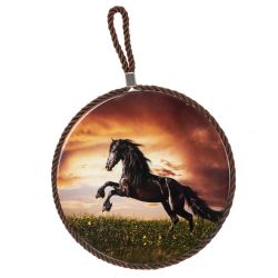 GAEM Декоративная подставка под горячее с подвеской "Лошадь", D 17 см, L17 W17 H0,5 см, 6в.