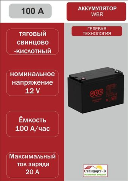 Аккумулятор WBR Gel 100 A