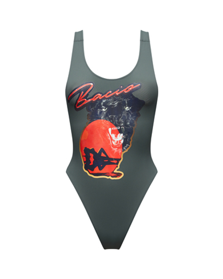 Монокини Panther серый