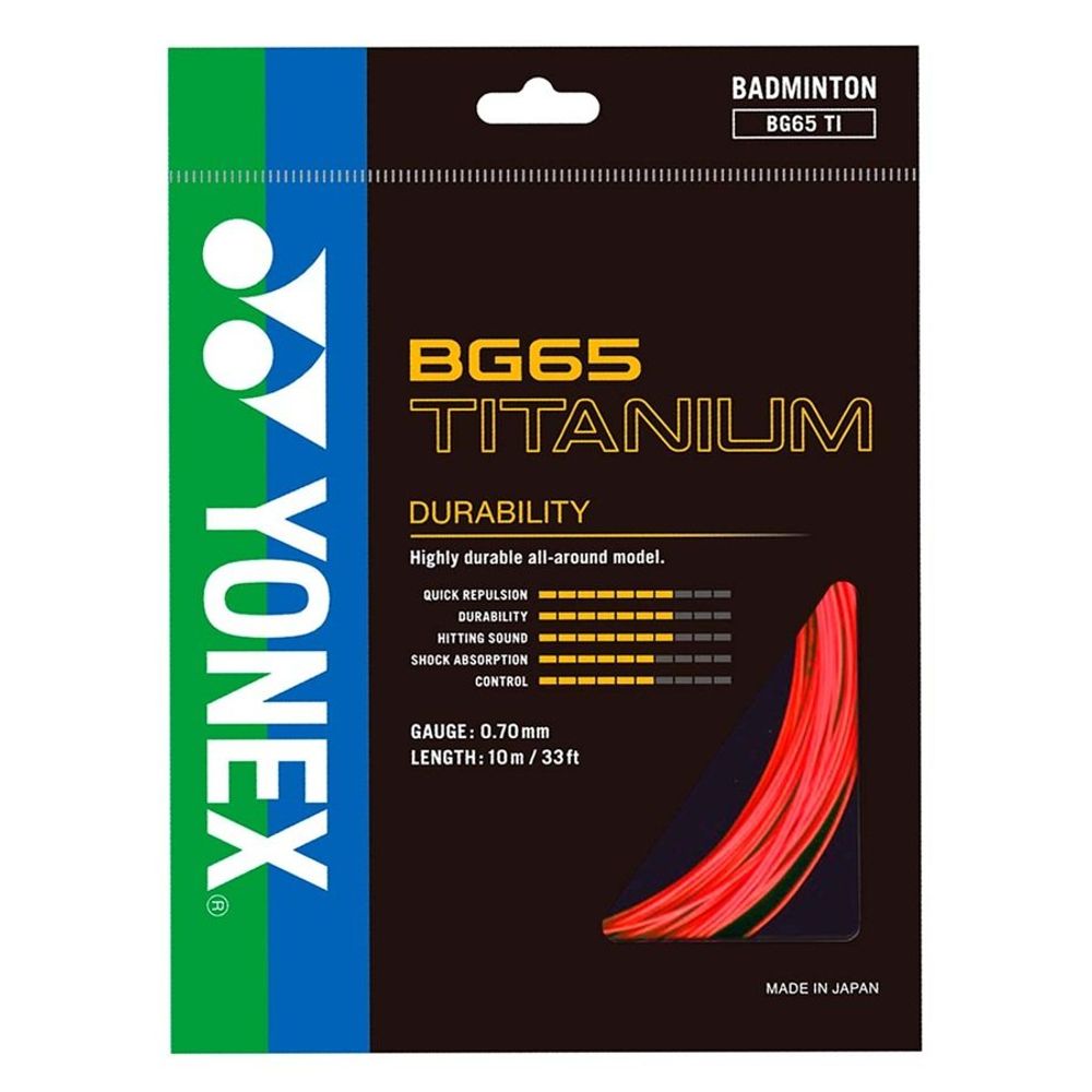 Струны для бадминтона YONEX BG65 TITANIUM Сеты (1 натяжка)