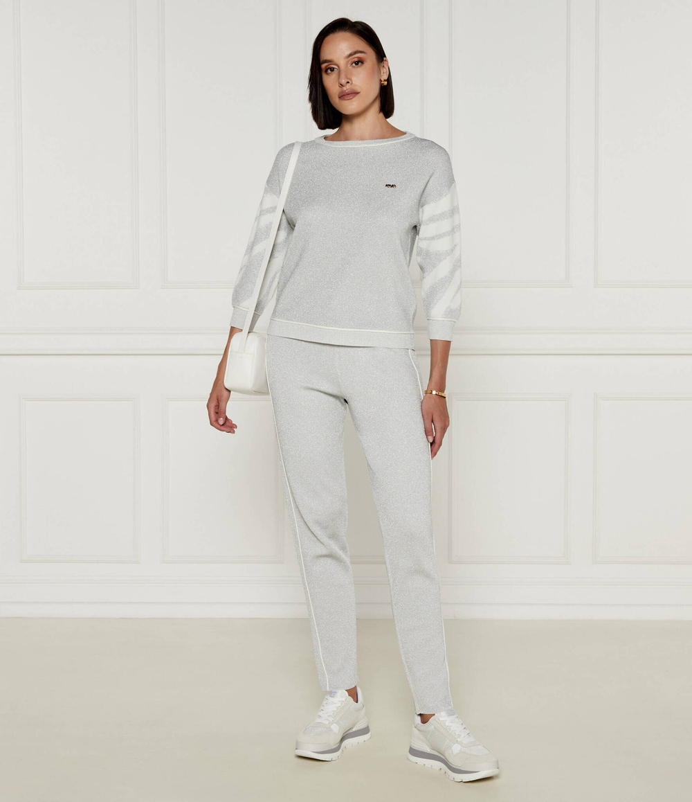 Трикотажные штаны Liu Jo Sport - серебряный(TF4104 MS49I)