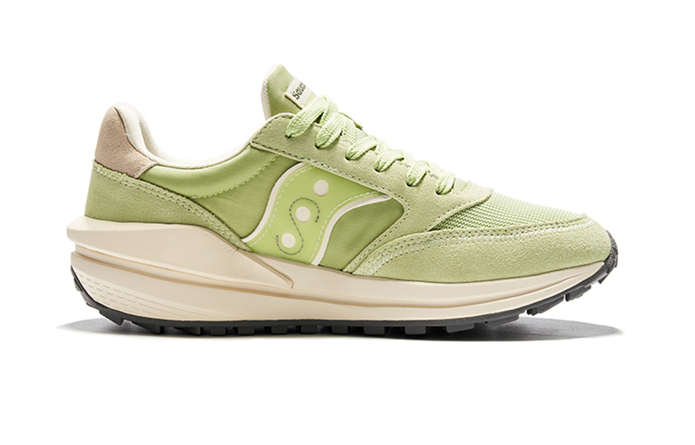 Saucony Jazz Renew retro low-cut life casual shoes for men and women the same style green