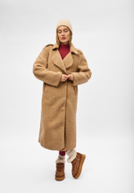 Дубленка Тэдди лонг бежевый