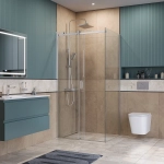 Душевой уголок BelBagno SOFT_CLOSE-2-AH-1 110х80 стекло прозрачное/профиль хром