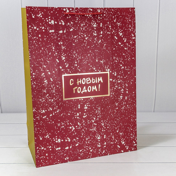 
          Пакет подарочный 40 х 55 х 20 см "Новый год" (Красный)