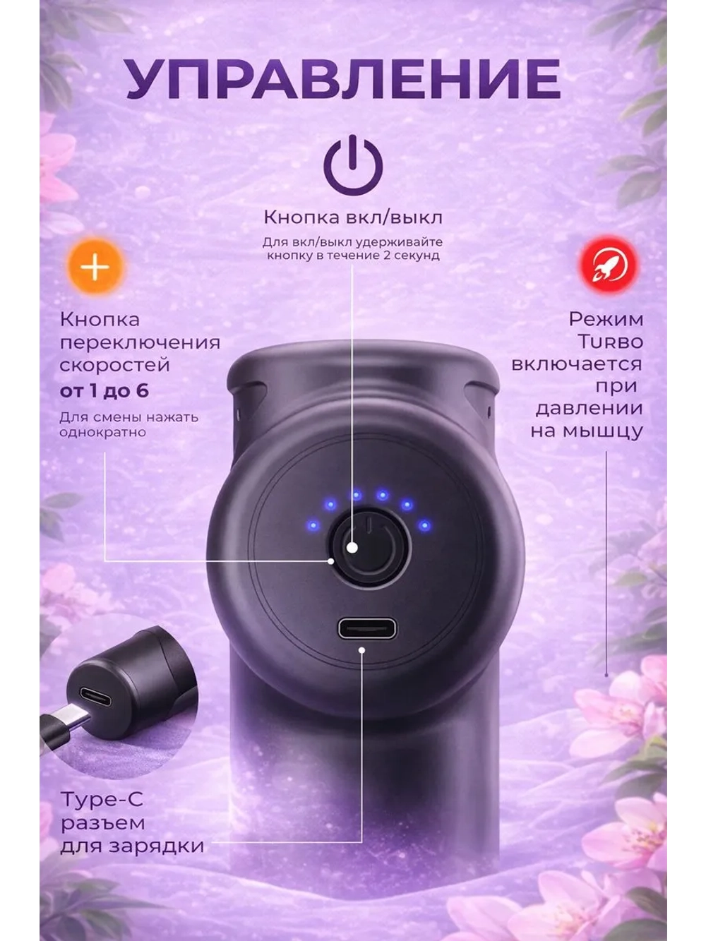 Перкуссионный массажер для тела электрический