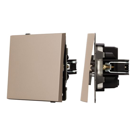 Механизм выключателя одноклавишный проходной SWT-TENDO-MKP1-PL-GD (230V, 10A) Arlight 054043