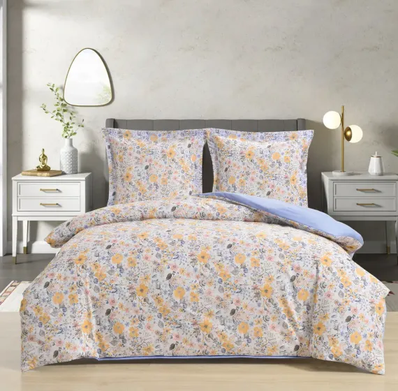 Комплект постельного белья MCotton 2-спальный макси микро-сатин 6238-1+6238А-1 Флава