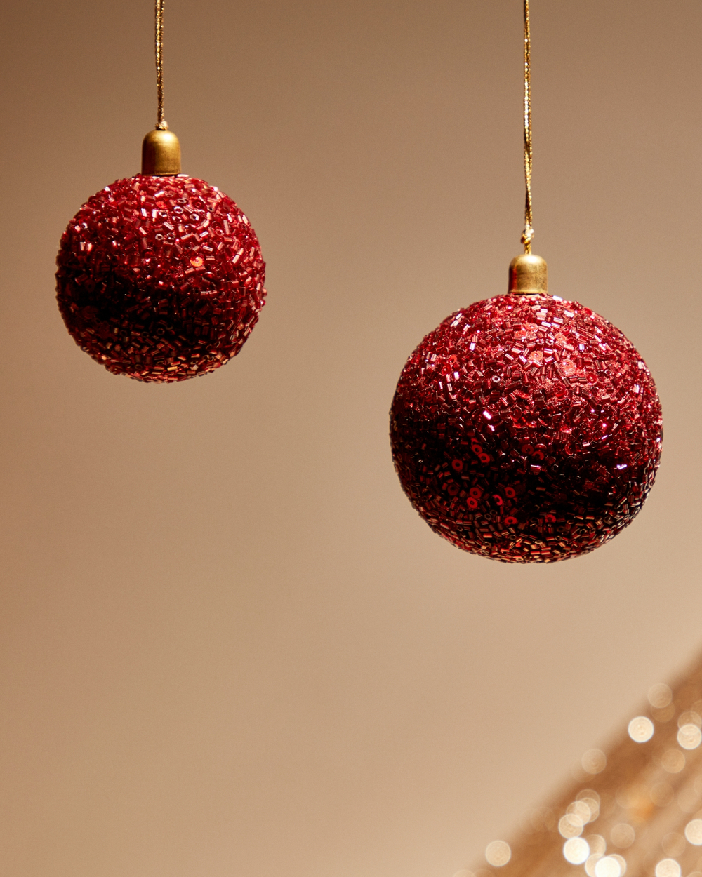 Набор Briam из 3 маленьких красных декоративных подвесок-шариков