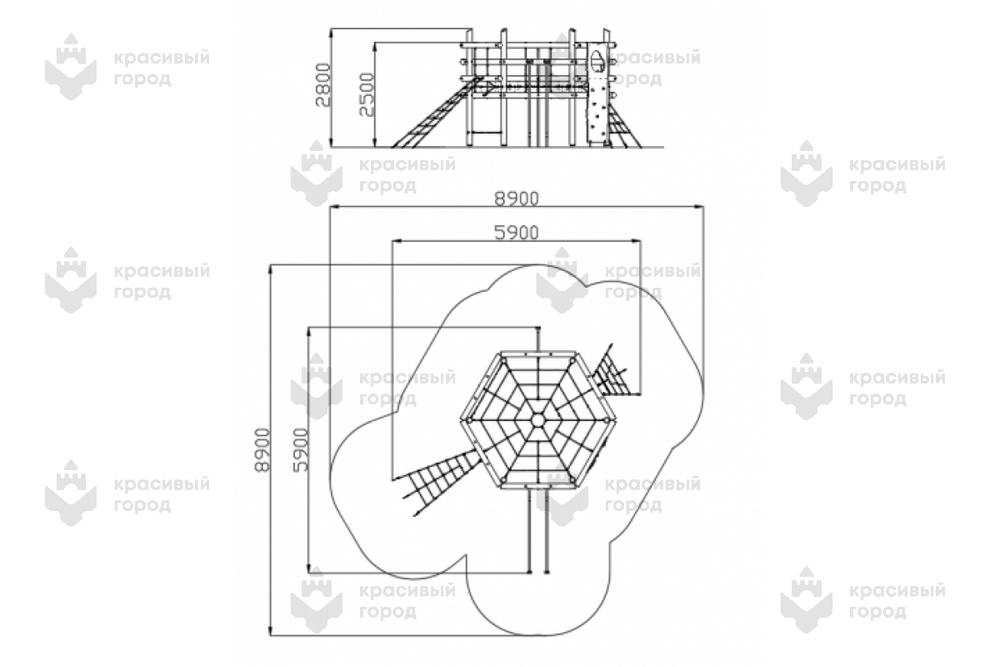Игровой комплекс Паутинка тип-1
