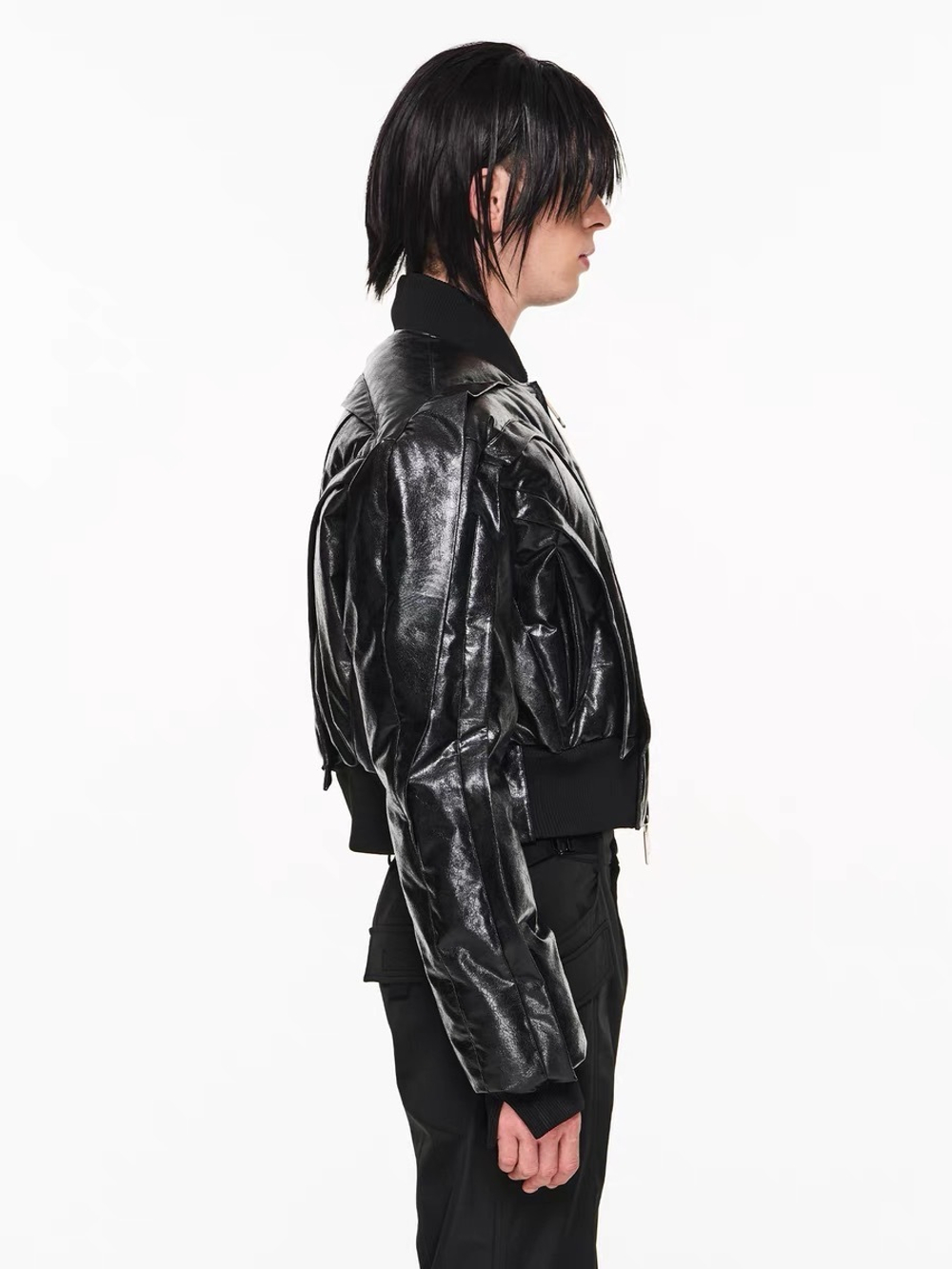 Пуховик BLIND "Dracula" Leather Puffer Jacket