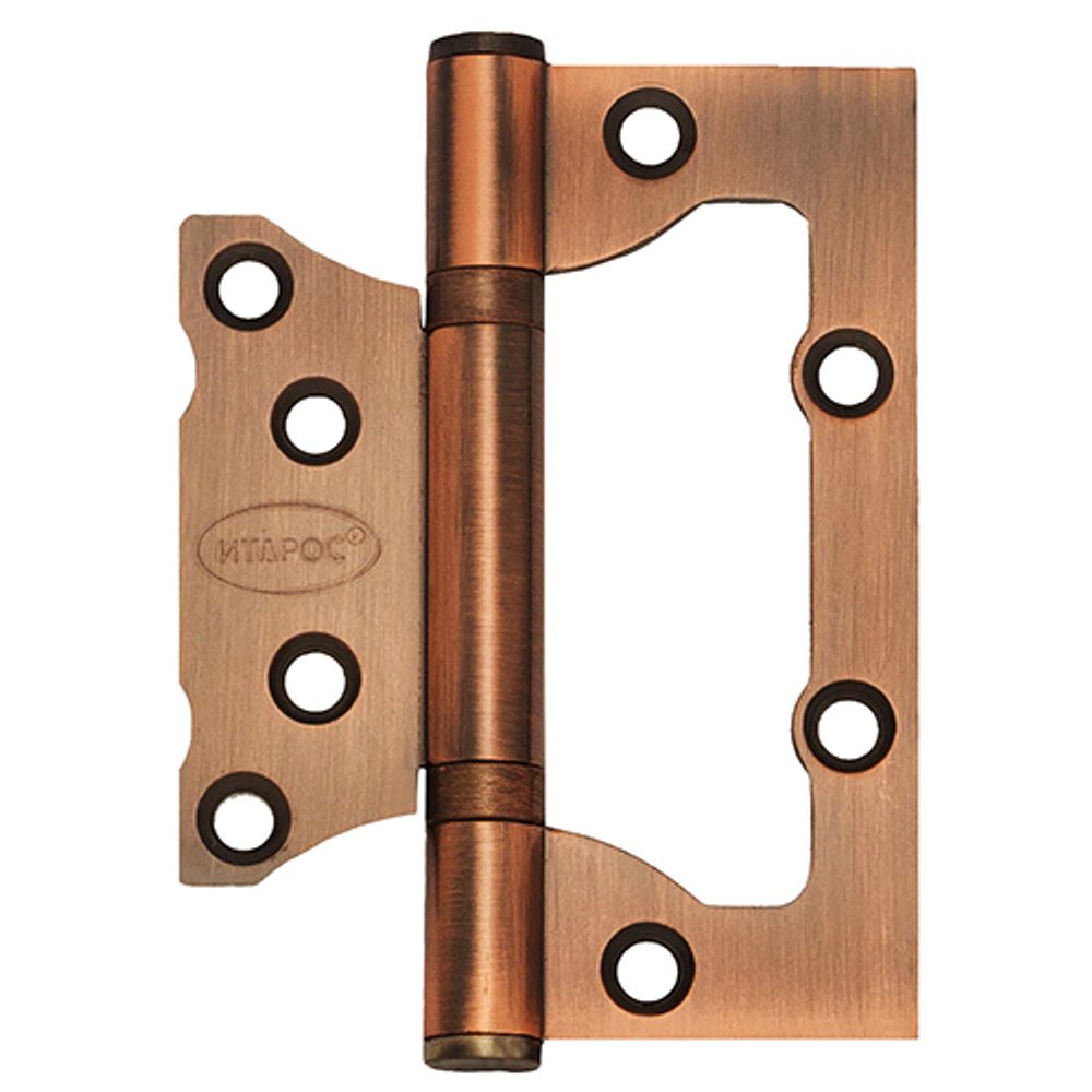 Петля дверная ИТАРОС без врезки 100x75x2 старая медь АС