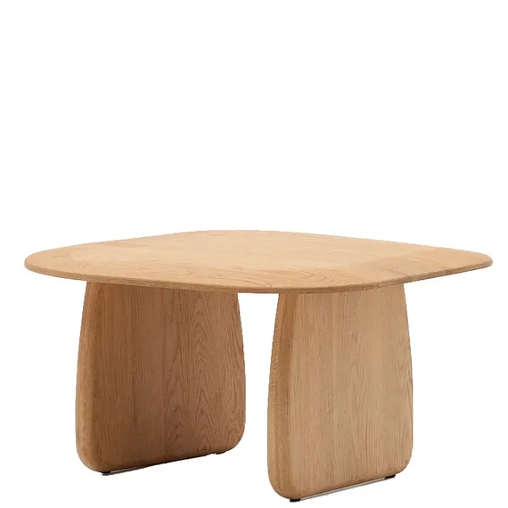 Журнальный столик Pirita из массива дуба в натуральной отделке, 70x70 см