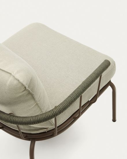 Salguer Кресло из зеленого шнура и стали с коричневой окраской La Forma Испания