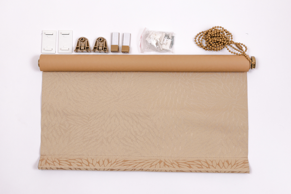 Рулонная штора BLOCKOUT подсолнух кофе