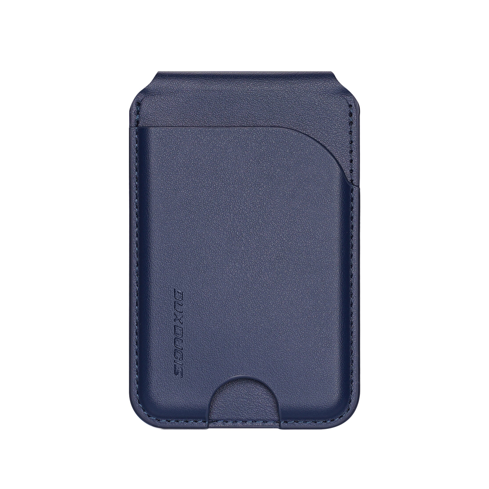 Магнитная подставка картхолдер синего цвета от Dux Ducis, серия Neva Series Magnetic Wallet Stand
