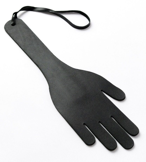 Черный гибкий падлл "Рука" с петелькой