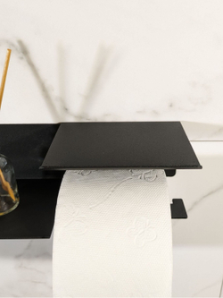 Держатель для туалетной бумаги MetaDec Shelf черный, 1шт