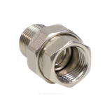Соединитель латунь никель американка Ду 20 (3/4") прямой ВР/НР VALFEX VF.340.N.034
