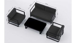 Villino, набор антрацит/антрацит, алюминий