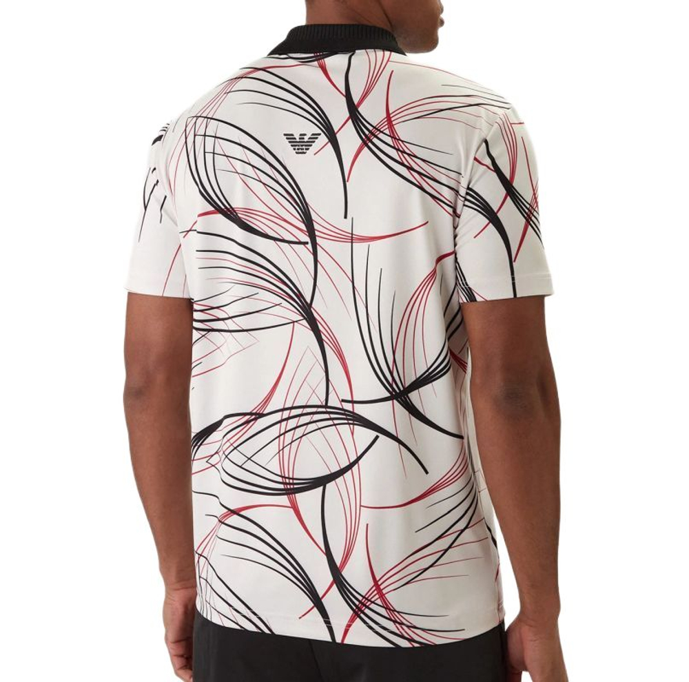 Мужское теннисное поло EA7 Tennis Pro Shirt In Ventus7 - fancy white
