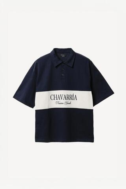 ZARA X WILLY CHAVARRIA ПОЛО ОВЕРСАЙЗ, ТЕМНО-СИНИЙ