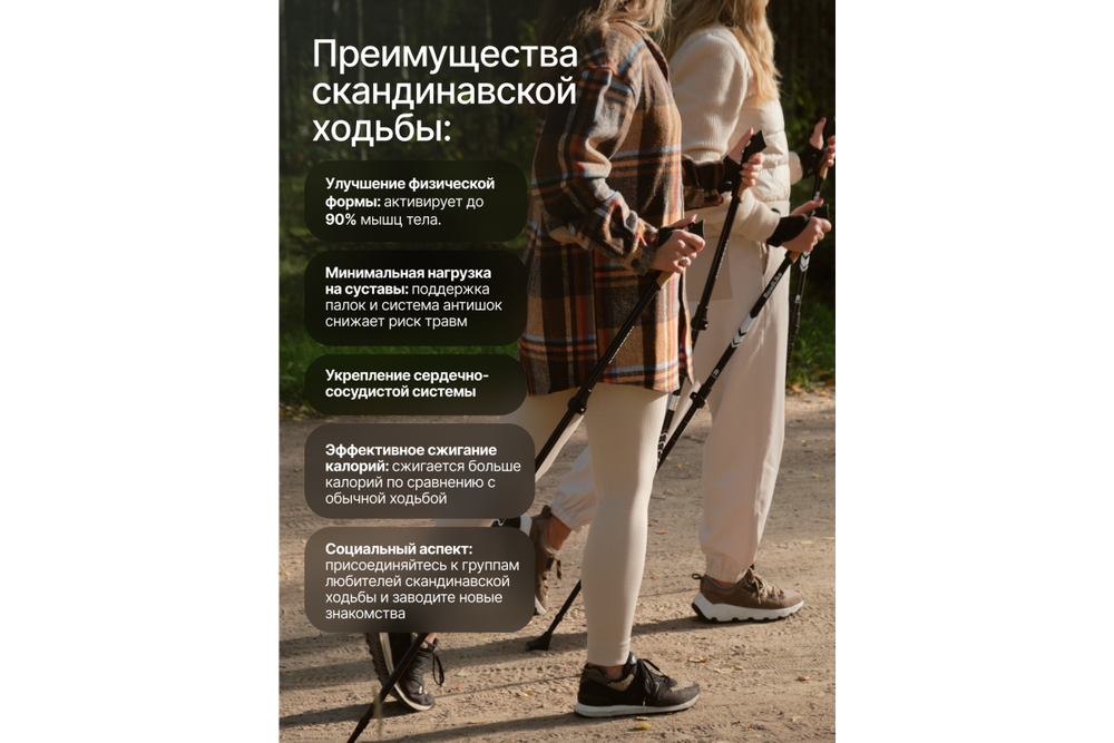 Палки для скандинавской ходьбы Roadlike Protect с антишоком, Flip-Lock Белый