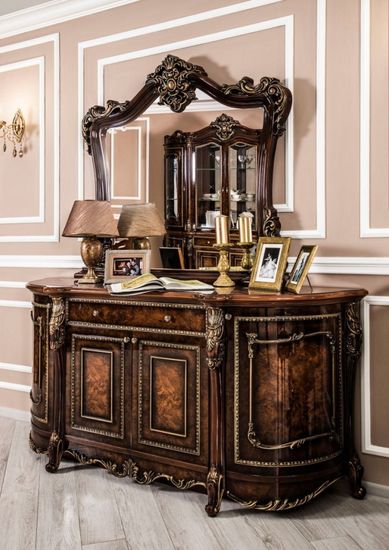 Комодм ДЖОКОНДА с зеркало корень дуба глянец