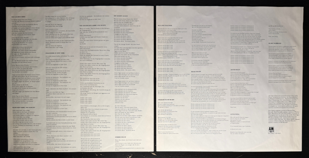 Sting - Nothing Like The Sun 2LP (Германия 1987г.)